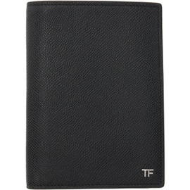 톰포드 TOM FORD Black Small Grain Leather Passport Holder 241076M162005