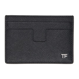 톰포드 TOM FORD Black Leather Money Clip Card Holder 241076M163010
