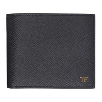 톰포드 TOM FORD Black Small Grain Leather Bifold Wallet 241076M164006