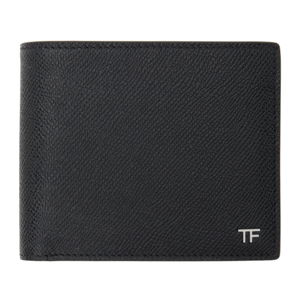톰포드 톰포드 TOM FORD Black Small Grain Leather Bifold Wallet 241076M164008