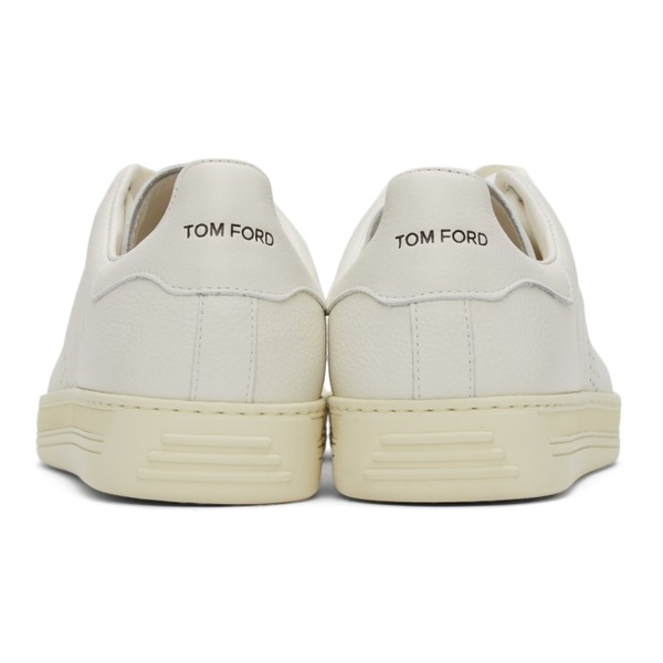 톰포드 톰포드 TOM FORD 오프화이트 Off-White Grained Leather Warwick Sneakers 221076M237010