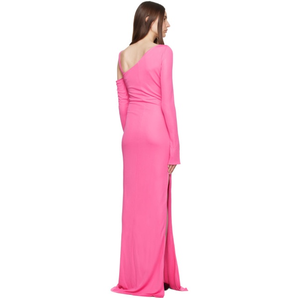 톰포드 톰포드 TOM FORD Pink Asymmetric Maxi Dress 232076F055003