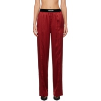 톰포드 TOM FORD Red Elasticized Pyjama Pants 232076F086004