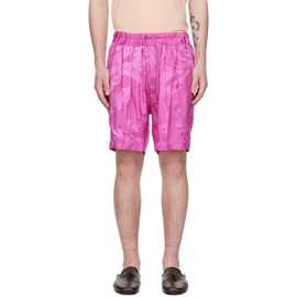 톰포드 TOM FORD Pink Floral Shorts 231076M193019