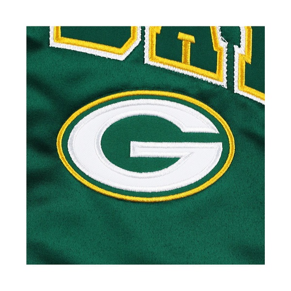 타미힐피거 Tommy Hilfiger Mens Green Green Bay Packers Elliot Varsity Full-Snap Jacket 16009537