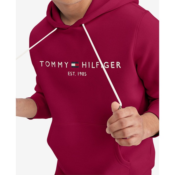 타미힐피거 Tommy Hilfiger Mens Embroidered Logo Hoodie 14552842