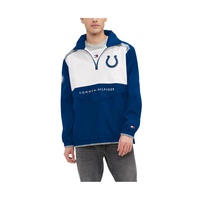 Tommy Hilfiger Mens Royal White Indianapolis Colts Carter Half-Zip Hooded Top 17601332