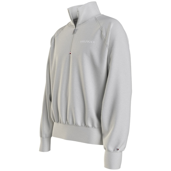 타미힐피거 Tommy Hilfiger Mens Quarter-Zip Long Sleeve Logo Sweatshirt 16455084