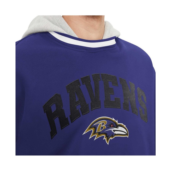 타미힐피거 Tommy Hilfiger Mens Purple Baltimore Ravens Ivan Fashion Pullover Hoodie 17900219