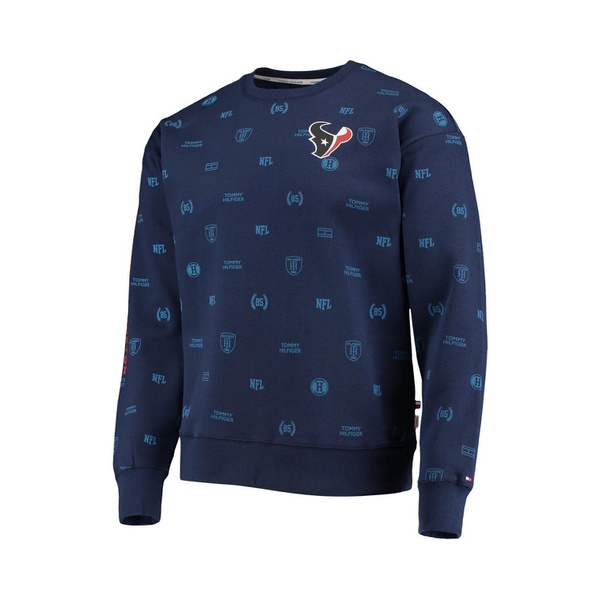 타미힐피거 Tommy Hilfiger Mens Navy Houston Texans Reid Graphic Pullover Sweatshirt 14675817