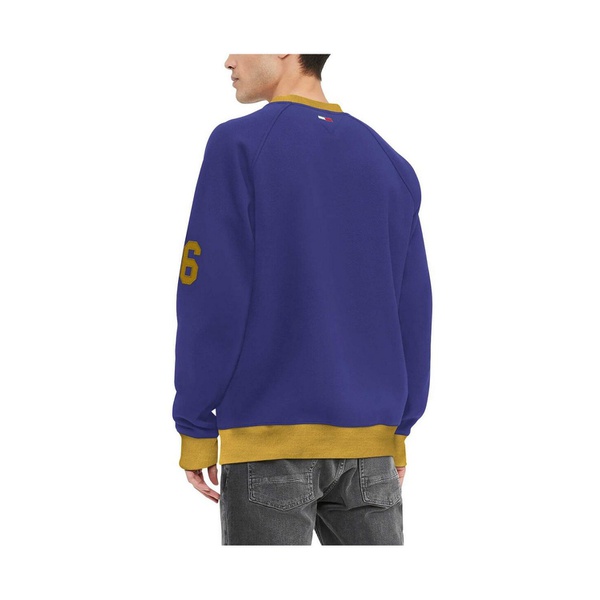 타미힐피거 Tommy Hilfiger Mens Purple Baltimore Ravens Reese Raglan Tri-Blend Pullover Sweatshirt 17704095