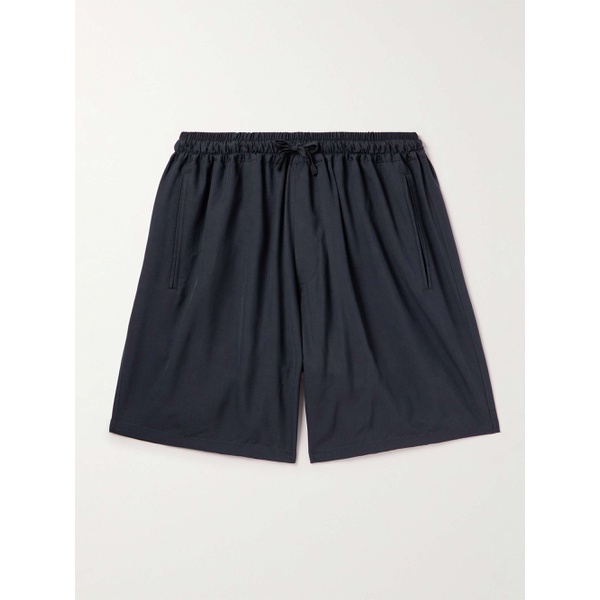  UMIT BENAN B+ Wide-Leg Silk Drawstring Shorts 1647597310782156