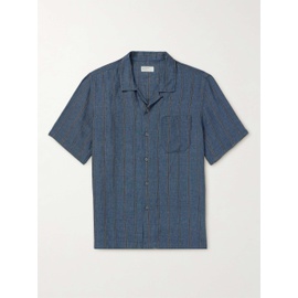 UNIVERSAL WORKS 로아 Road Camp-Collar Embroidered Linen Shirt 1647597327792763