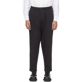 Universal Works Black Pleated Trousers 241674M191008