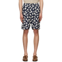 Universal Works Navy Floral Shorts 231674M193000