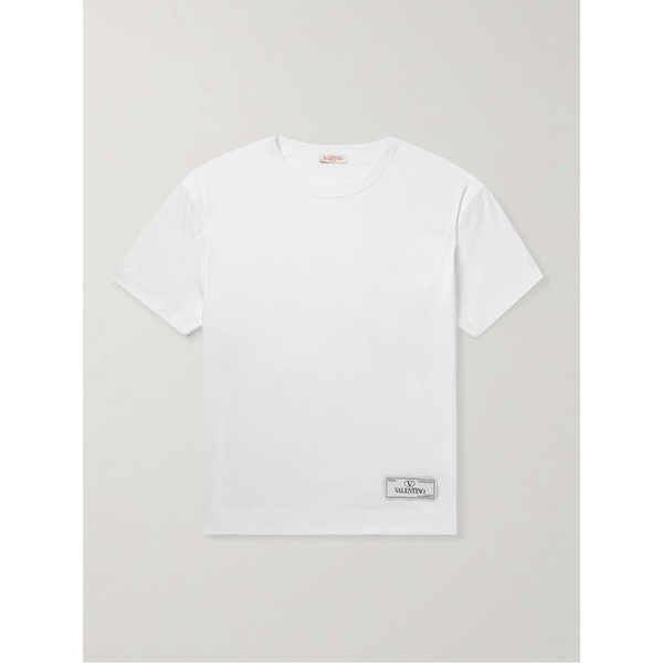  발렌티노 VALENTINO GARAVANI Logo-Appliqued Cotton-Jersey T-Shirt 1647597323553720