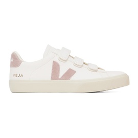 베자 VEJA White & Pink Recife ChromeFree Leather Sneakers 241610M237018