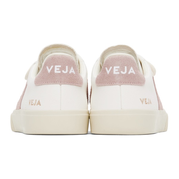  베자 VEJA White & Pink Recife ChromeFree Leather Sneakers 241610M237018