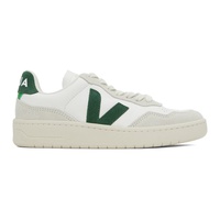 베자 VEJA White & Green V-90 Sneakers 241610F128020