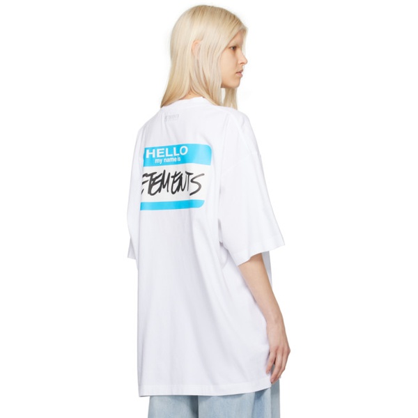  White My Name Is 베트멍 Vetements T-Shirt 241669F110023