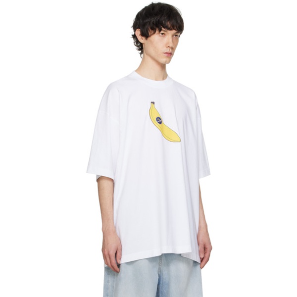  베트멍 VETEMENTS White Banana T-Shirt 241669M213012