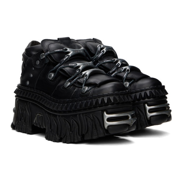  베트멍 VETEMENTS Black New Rock 에디트 Edition Platform Sneakers 241669F128005