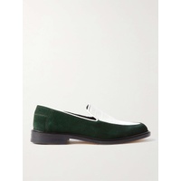 VINNY Suede and Croc-Effect Leather Loafers 1647597306050708
