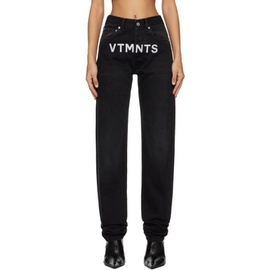 VTMNTS Black Embroidered Jeans 241254F069004