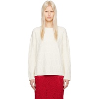 발렌티노 Valentino 오프화이트 Off-White Crepe Couture Sweater 241476F096001
