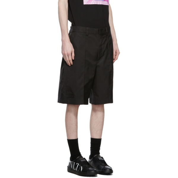 발렌티노 발렌티노 Valentino Black Pleated Twill Shorts 221476M193008