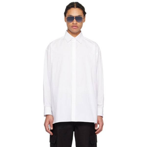 발렌티노 발렌티노 Valentino White Spread Collar Shirt 241476M192012