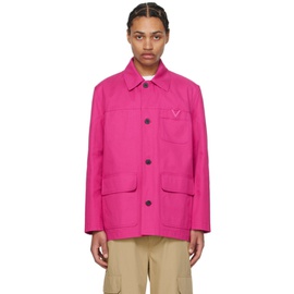 발렌티노 Valentino Pink Caban Jacket 241476M183000