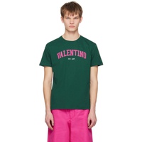 발렌티노 Valentino Green Print T-Shirt 231476M213010