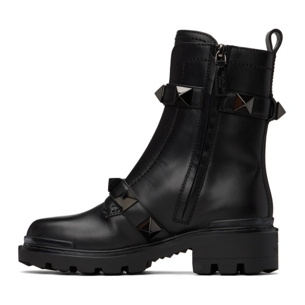  발렌티노 Valentino Garavani Black Roman Stud Boots 232807F113003