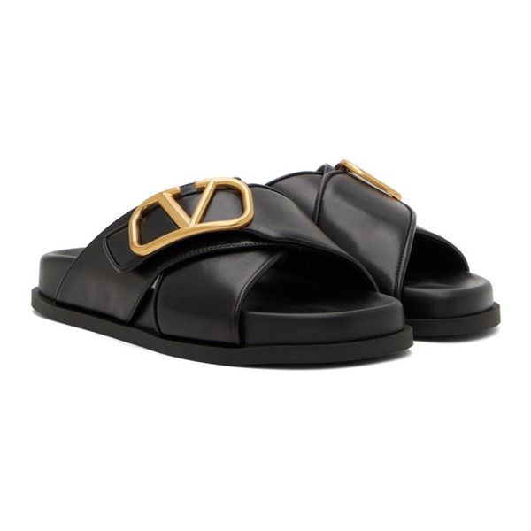  발렌티노 Valentino Garavani Black VLogo Sandals 232807F124015