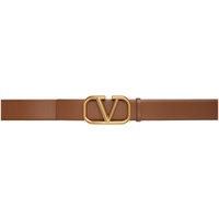 발렌티노 Valentino Garavani Brown VLogo Belt 231807M131052