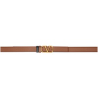 발렌티노 Valentino Garavani Reversible Brown & Black VLogo Belt 232807F001009