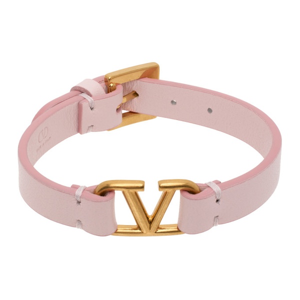  발렌티노 Valentino Garavani Pink VLogo Signature Bracelet 232807F001020