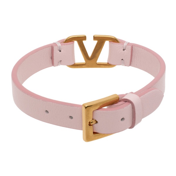  발렌티노 Valentino Garavani Pink VLogo Signature Bracelet 232807F001020