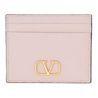 발렌티노 Valentino Garavani Pink VLogo Signature Card Holder 232807F037013
