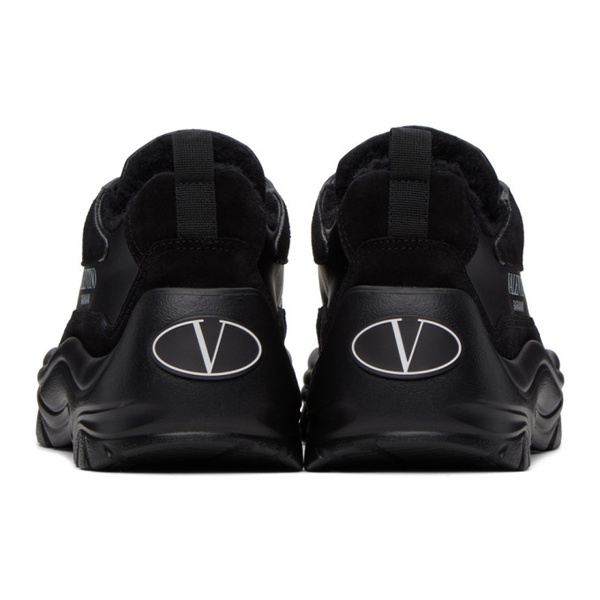  발렌티노 Valentino Garavani Black Gumboy Calfskin Sneakers 241807M237026