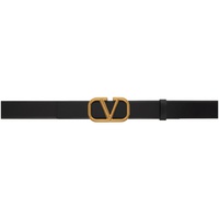 발렌티노 Valentino Garavani Black VLogo Signature Belt 241807M131009