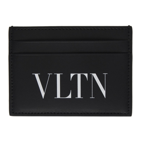  발렌티노 Valentino Garavani Black VLTN Card Holder 241807M163011