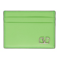 발렌티노 Valentino Garavani Green VLogo Signature Card Holder 241807M163021