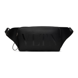 발렌티노 Valentino Garavani Black VLTN Leather Belt Bag 241807M171001