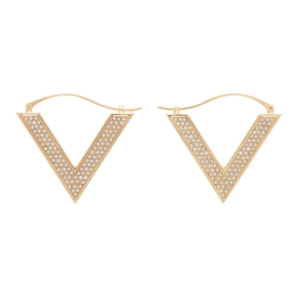  발렌티노 Valentino Garavani Gold V Detail Earrings 241807F022013