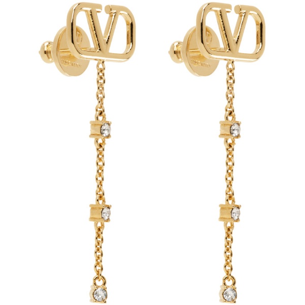  발렌티노 Valentino Garavani Gold VLogo Signature Earrings 241807F022019