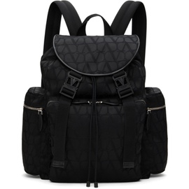 발렌티노 Valentino Garavani Black Iconographe Backpack 241807M166005