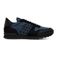발렌티노 Valentino Garavani Blue & Black Rockstud Sneakers 231807M237094