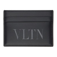 발렌티노 Valentino Garavani Black VLTN Card Holder 242807M163000